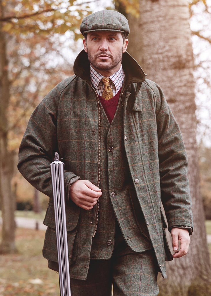 Alan Paine Men's Rutland Waterproof Tweed Shooting Coat - Country Ways