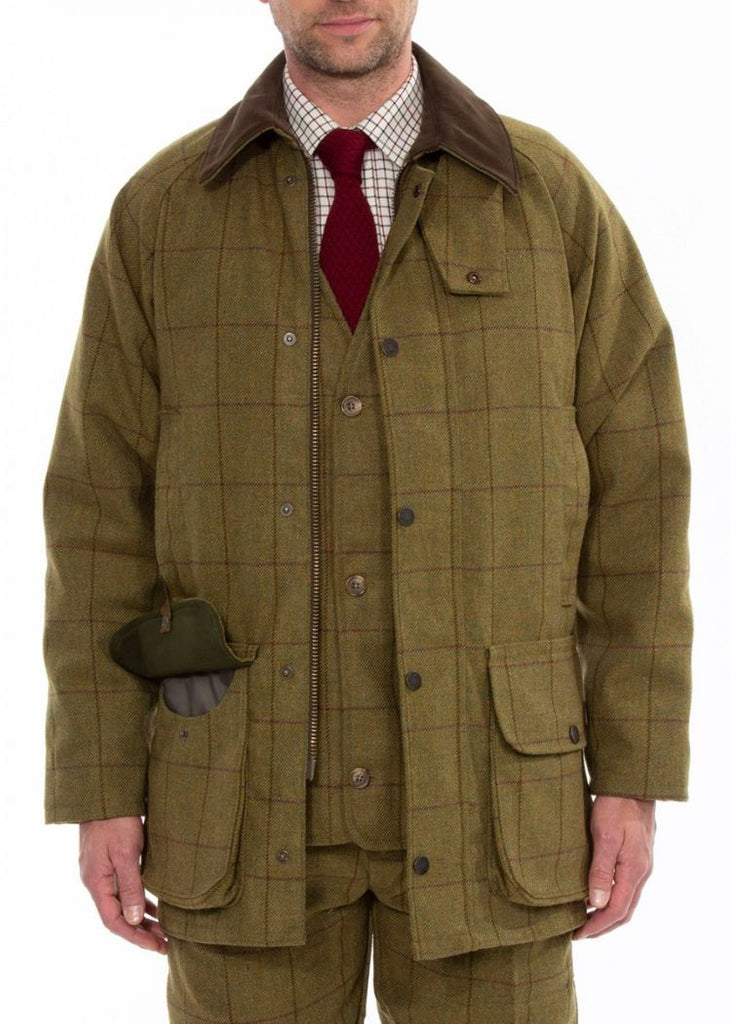 Alan Paine Men's Rutland Waterproof Tweed Shooting Coat - Country Ways