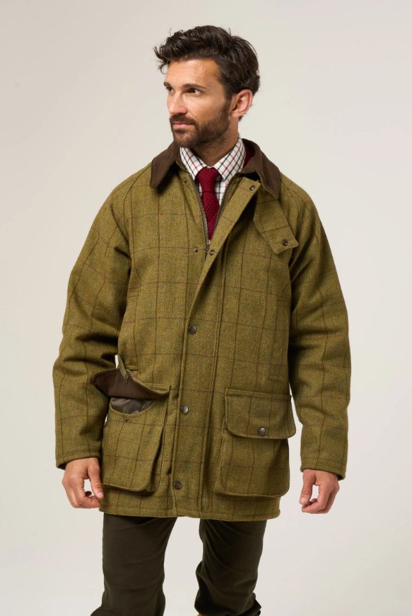 Alan Paine Men's Rutland Waterproof Tweed Shooting Coat - Country Ways