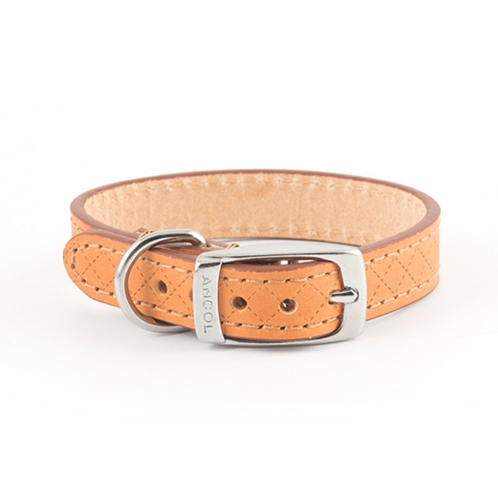 Ancol Heritage Diamond Quilted Leather Collar - Country Ways