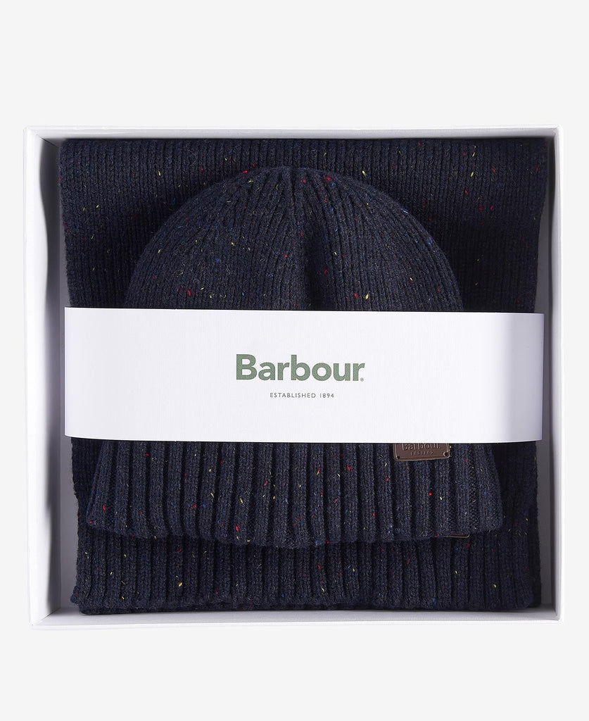 Barbour Carlton Fleck Beanie & Scarf Gift Set - Country Ways