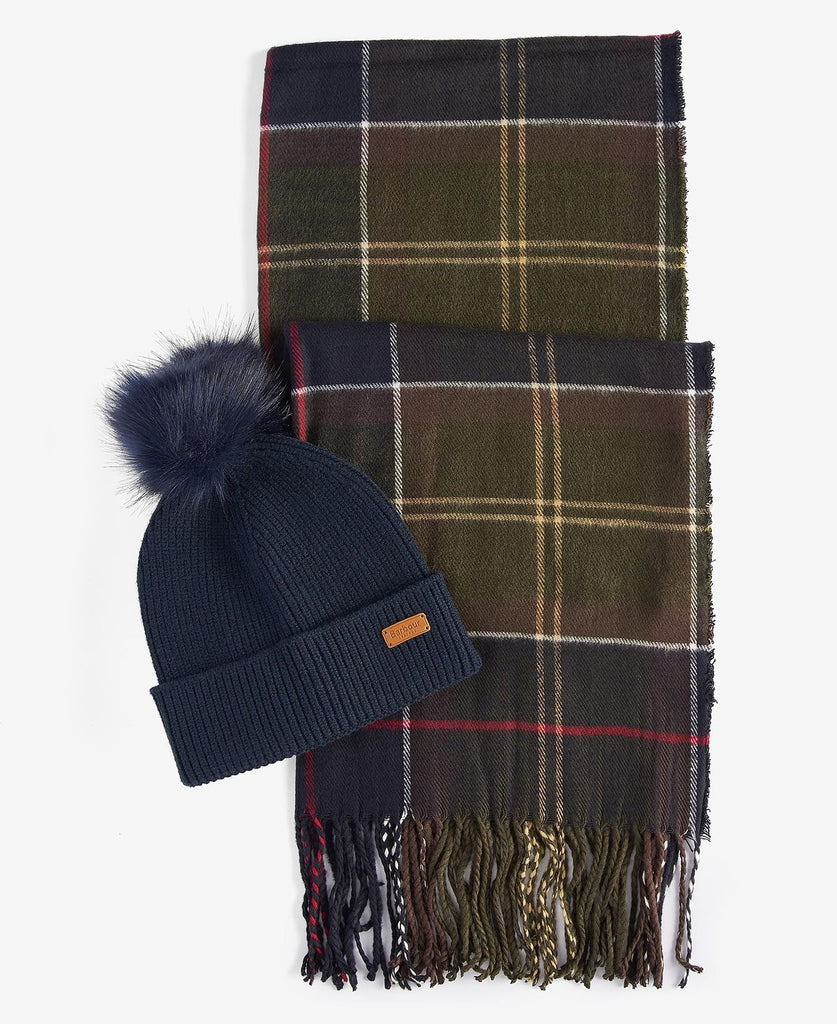 Barbour Dover Beanie & Hailes Scarf Gift Set - Country Ways