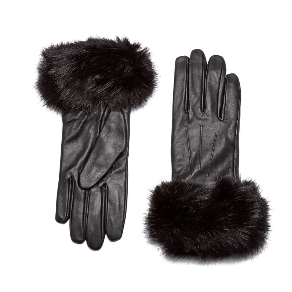 Barbour Fur Trimmed Leather Gloves - Country Ways