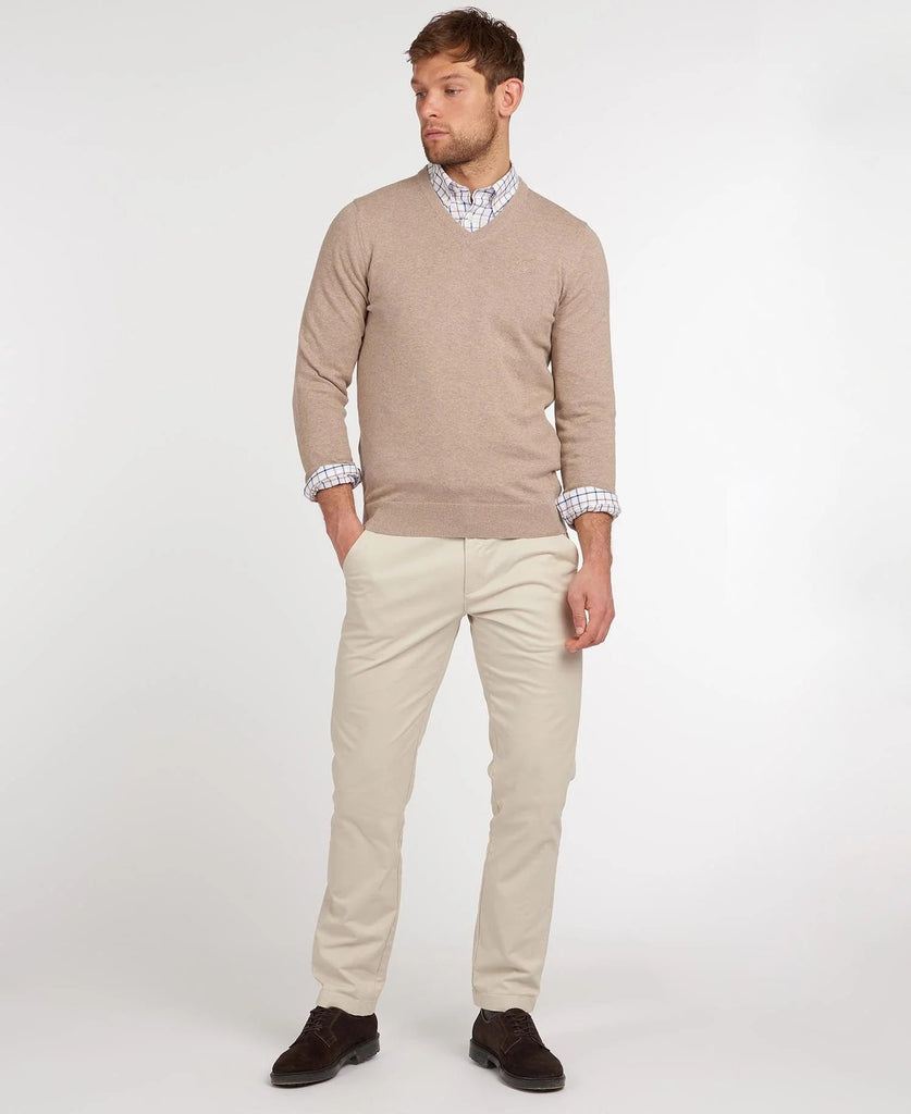 Barbour Men's Pima Cotton V - Neck Jumper - Country Ways