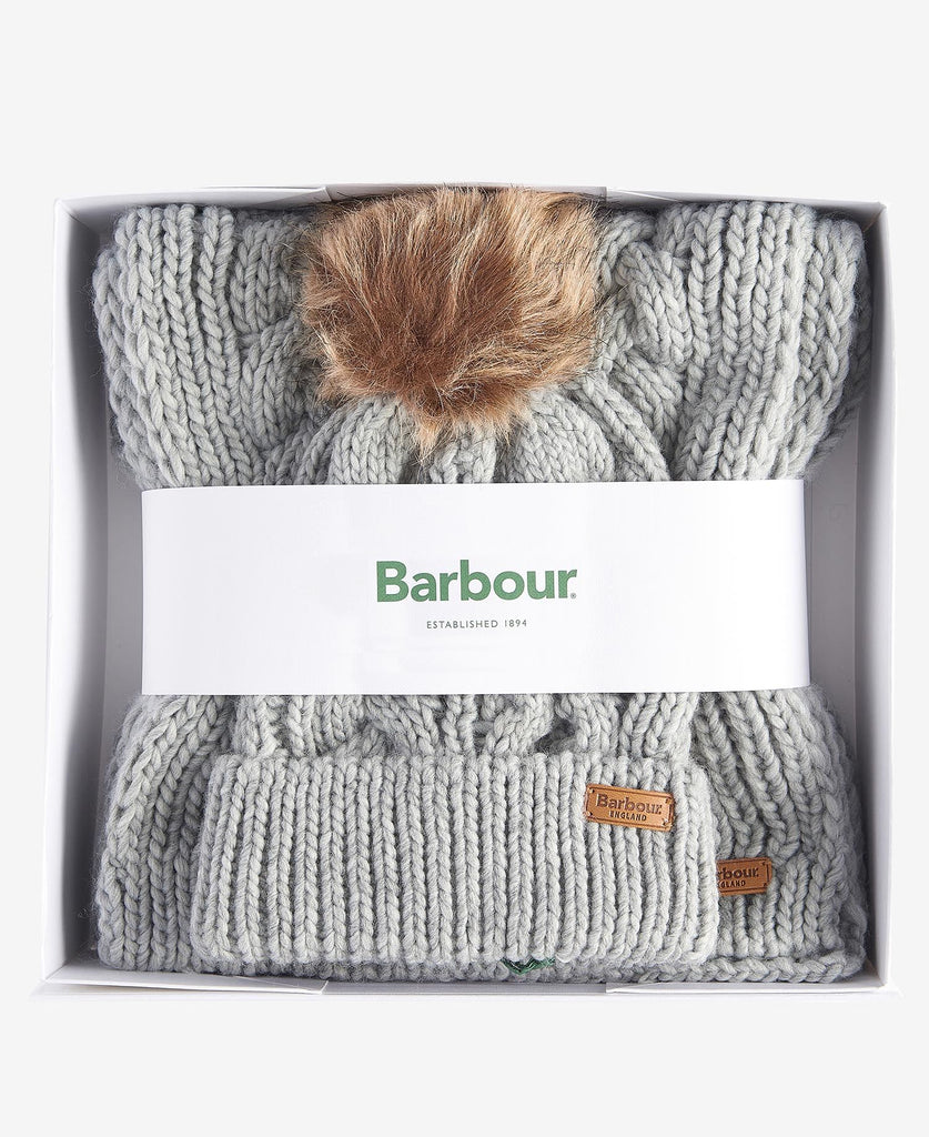 Barbour Penshaw Beanie & Scarf Gift Set - Country Ways