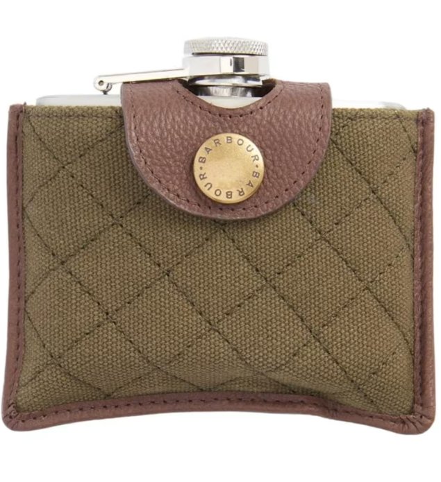 Barbour Quilted Padbury Hip Flask - Country Ways