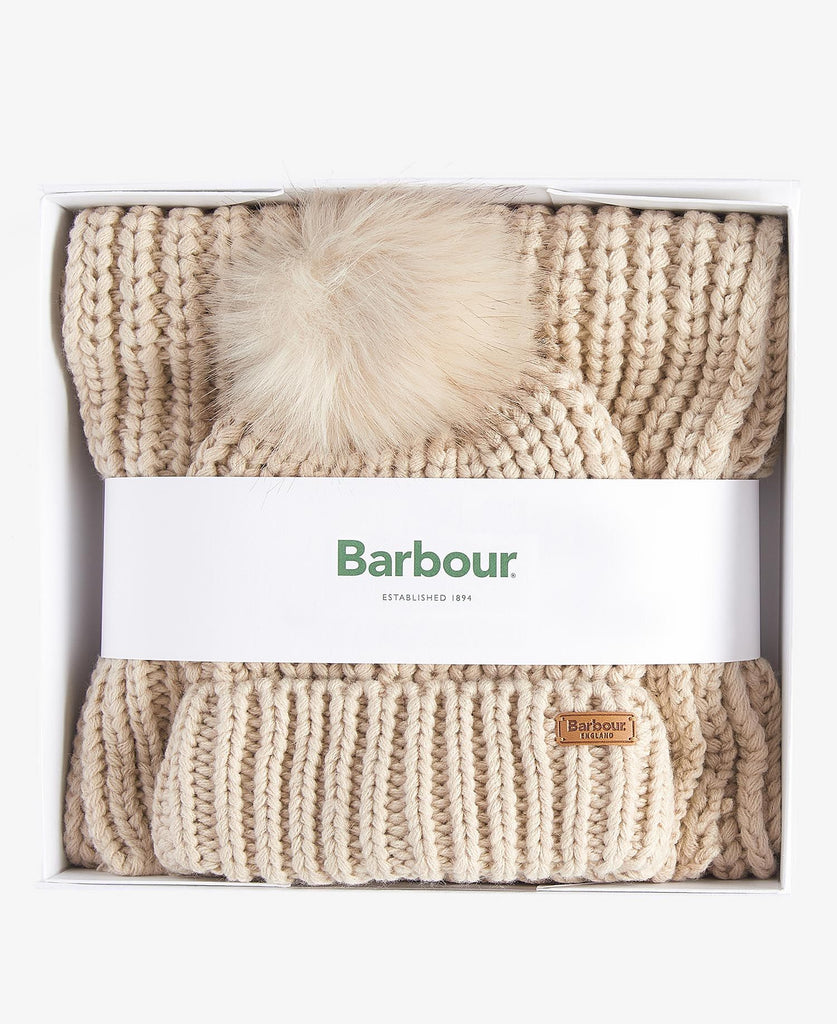 Barbour Saltburn Beanie & Scarf Gift Set - Country Ways