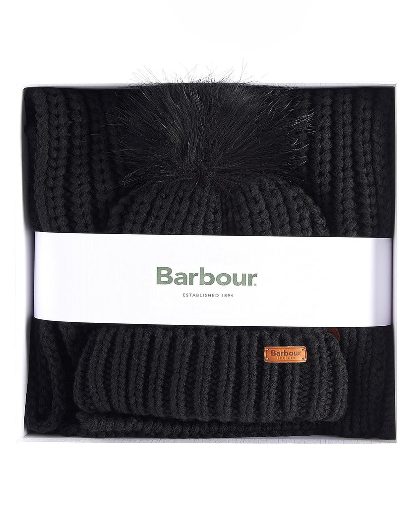 Barbour Saltburn Beanie & Scarf Gift Set - Country Ways