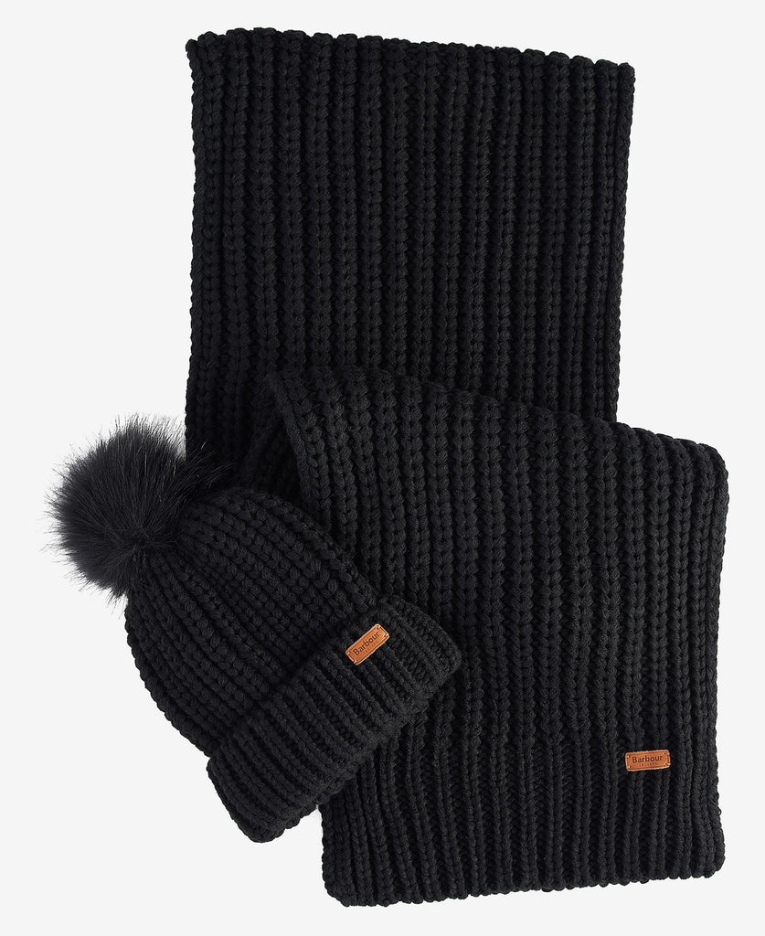 Barbour Saltburn Beanie & Scarf Gift Set - Country Ways