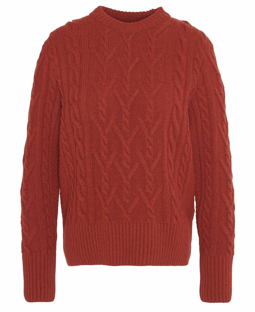 Barbour Womens Solway Cable Knit Crew Neck - Country Ways