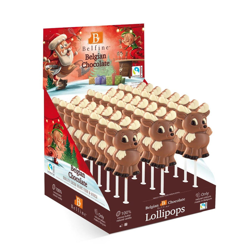 Belfine Christmas Belgian Chocolate Lollies - Country Ways