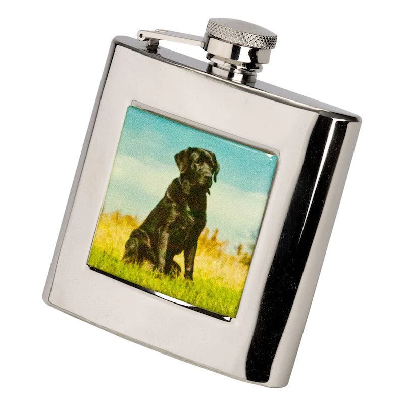 Bisley Labrador Flask in Presentation Box 6oz - Country Ways