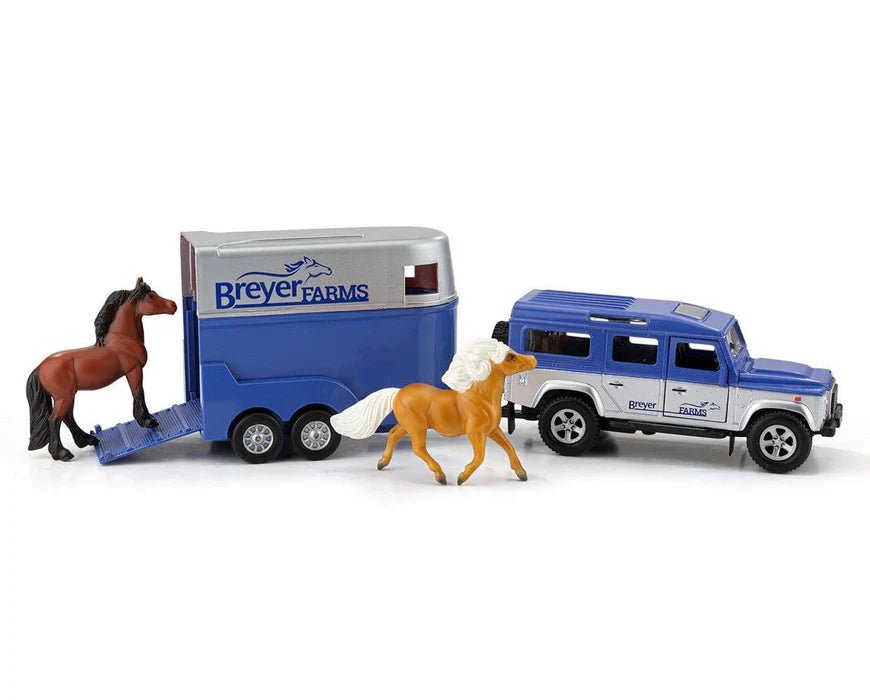 Breyer Farms Land Rover and Tag - A - Long Trailer - Country Ways