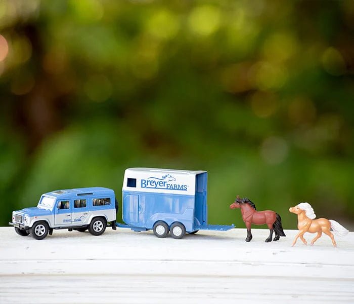 Breyer Farms Land Rover and Tag - A - Long Trailer - Country Ways