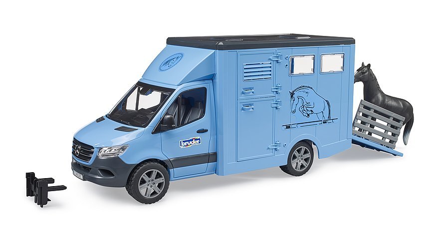 Bruder MB Sprinter Animal Transporter with Horse - Country Ways