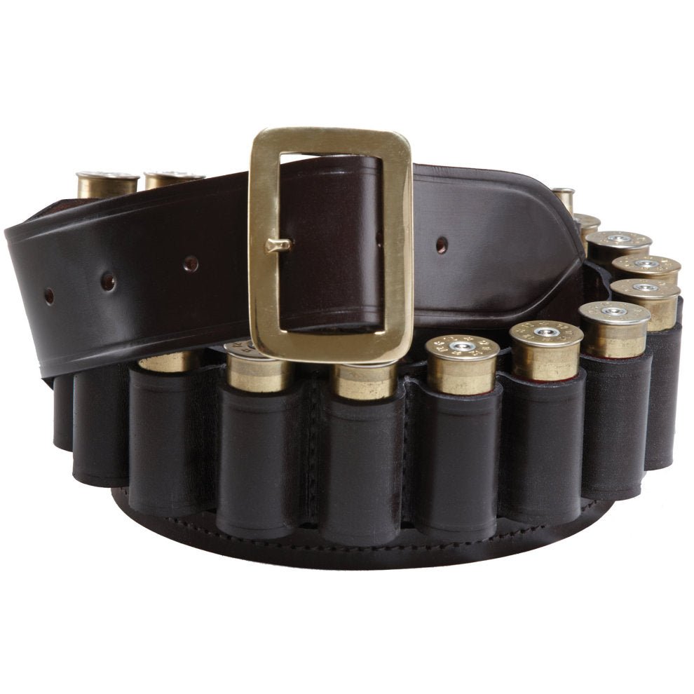 Cartridge Belt 12G Medium Malton Bridle Leather by Croots - Country Ways