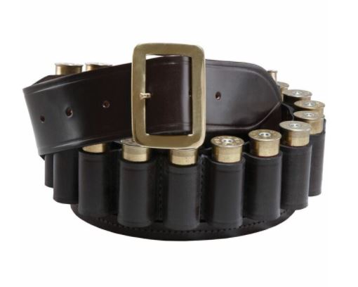 Cartridge Belt 20G Medium Malton Bridle Leather Dark Havana by Croots - Country Ways