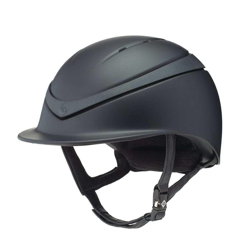 Charles Owen Black Matte Standard Halo Riding Helmet - Country Ways