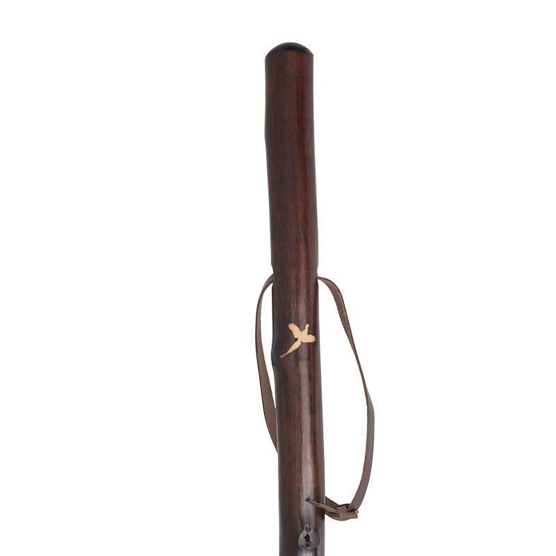 Classic Canes Chestnut Hiking Staff - Pheasant Motif - Country Ways