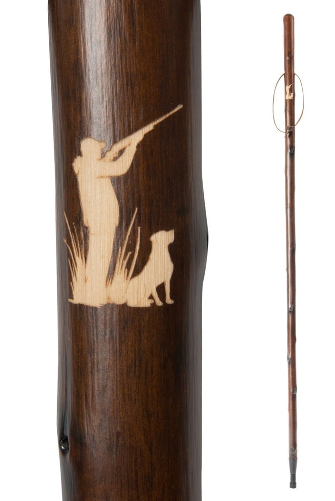 Classic Canes Chestnut Hiking Staff - Shooting Motif - Country Ways