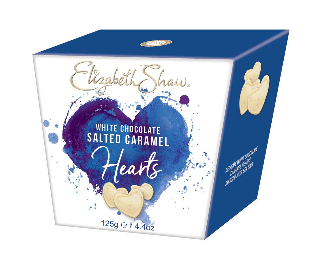 Elizabeth Shaw White Chocolate & Salted Caramel Hearts - Country Ways