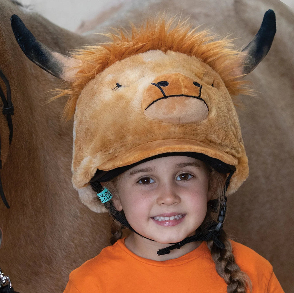 Equetech Heather Highland Cow Hat Silk - Country Ways