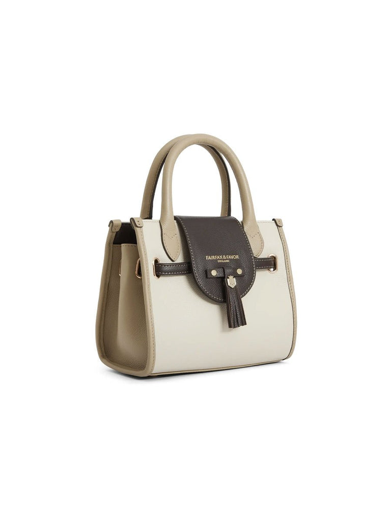 Fairfax and Favor Mini Windsor Handbag Neutral Tri - Colour Leather - Country Ways