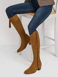 Fairfax & Favor Suede Regina Boots with Heel Narrow Fit - Country Ways