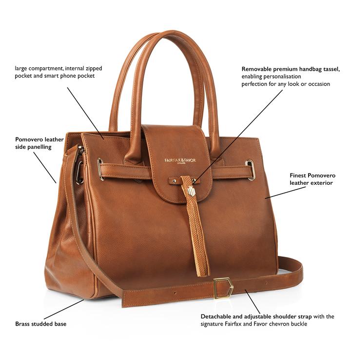 Fairfax & Favor Windsor Bag in Tan Leather - Country Ways