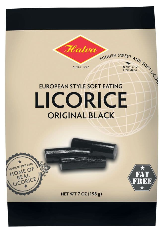 Halva Finnish Soft Eating Liquorice - Black - Country Ways