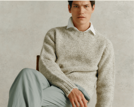 Harley of Scotland Men's Crew Neck Sweater - Country Ways