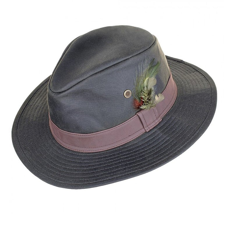 Heather Rambler Wax Trilby Hat Olive - Country Ways