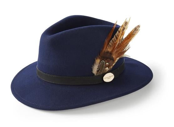 Hicks & Brown Suffolk Fedora Hat (Gamebird Feather) - Country Ways
