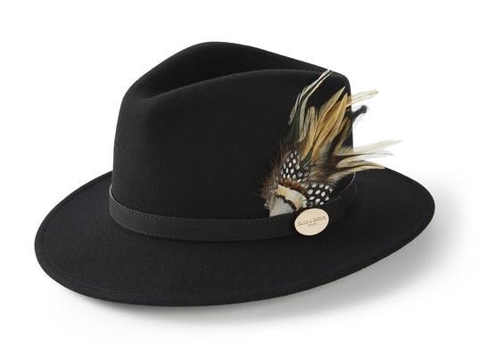 Hicks & Brown Suffolk Fedora Hat (Guinea & Pheasant Feather) - Country Ways