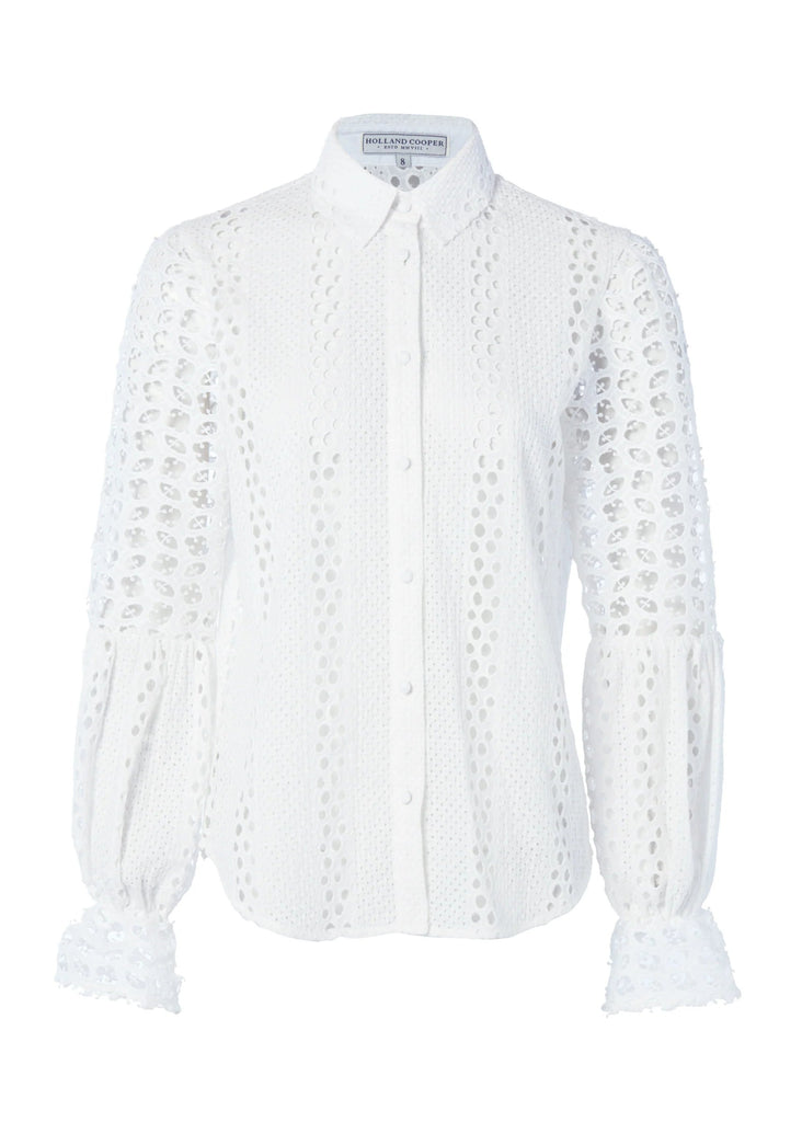 Holland Cooper Broderie Lace Shirt - Country Ways