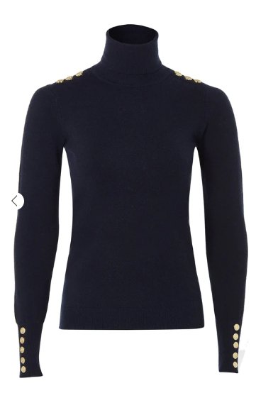 Holland Cooper Buttoned Knit Roll Neck - Country Ways