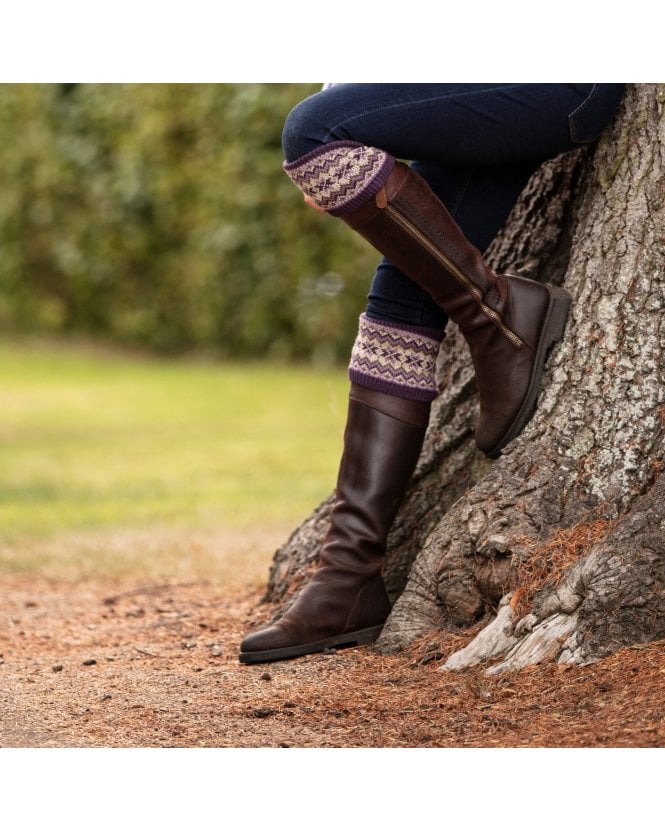 House Of Cheviot Lady Fairisle Sock Thistle - Country Ways