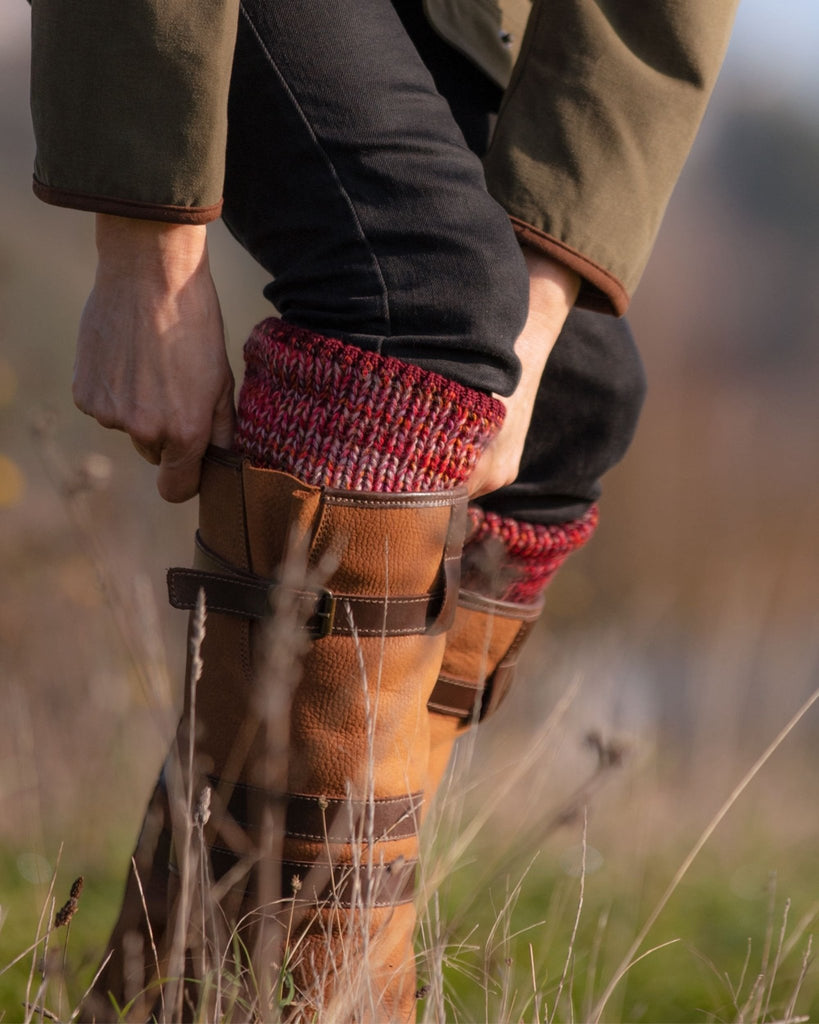 House Of Cheviot Lady Katrine Socks Burgundy - Country Ways