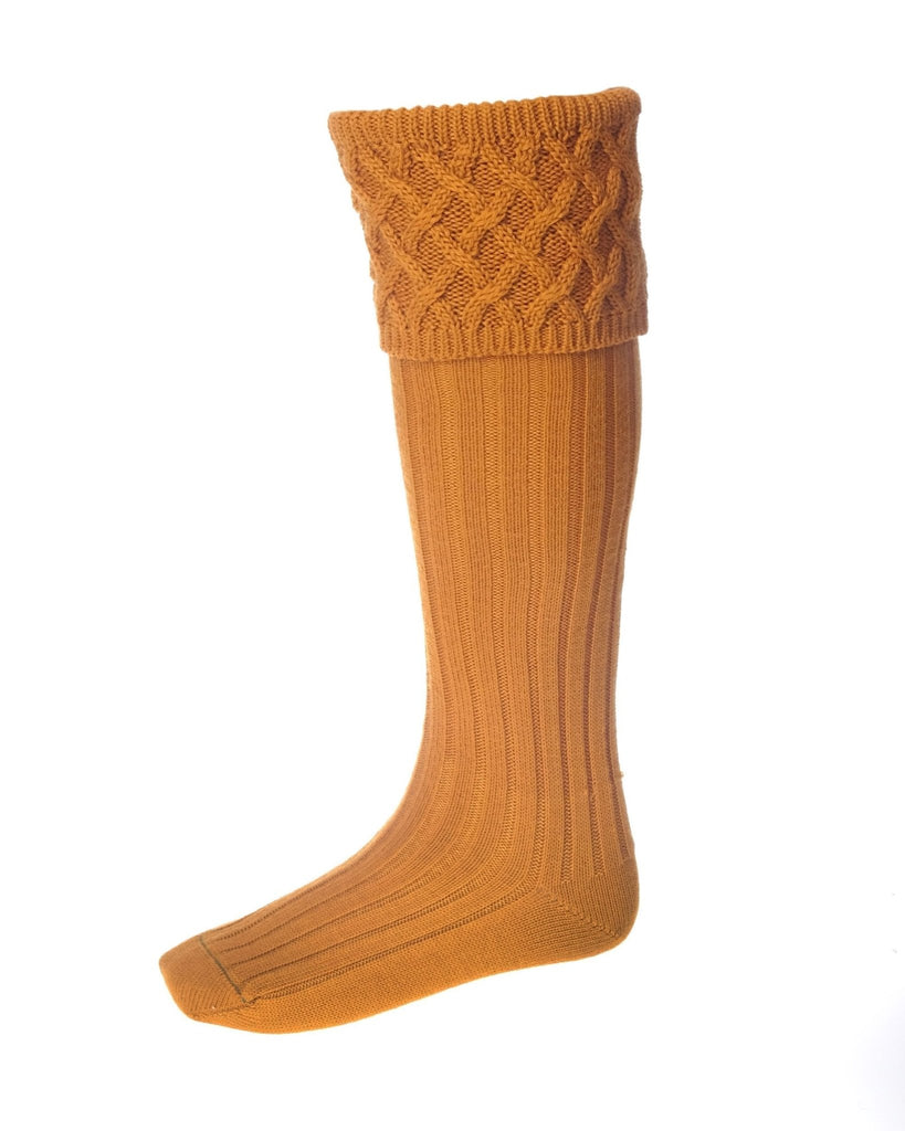 House Of Cheviot Rannoch Sock Ochre - Country Ways