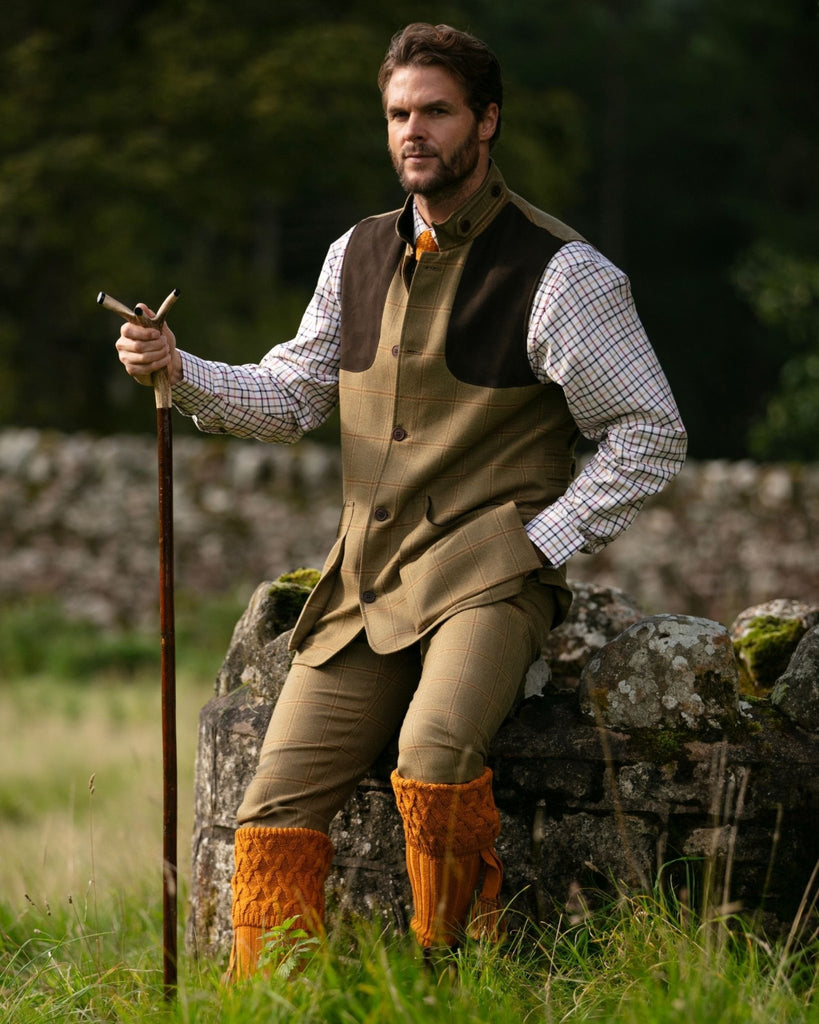 House Of Cheviot Rannoch Sock Ochre - Country Ways