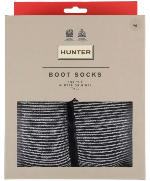 Hunter Kids Glitter Boot Socks Silver/Black - Country Ways