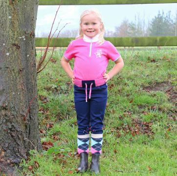 Hy Equestrian Kids I Love My Pony Collection Show Shirt Pink - Country Ways