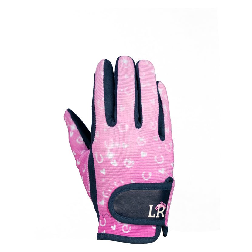 Hy Equestrian Pony Fantasy Riding Gloves by Little Rider - Pink/Navy - Country Ways