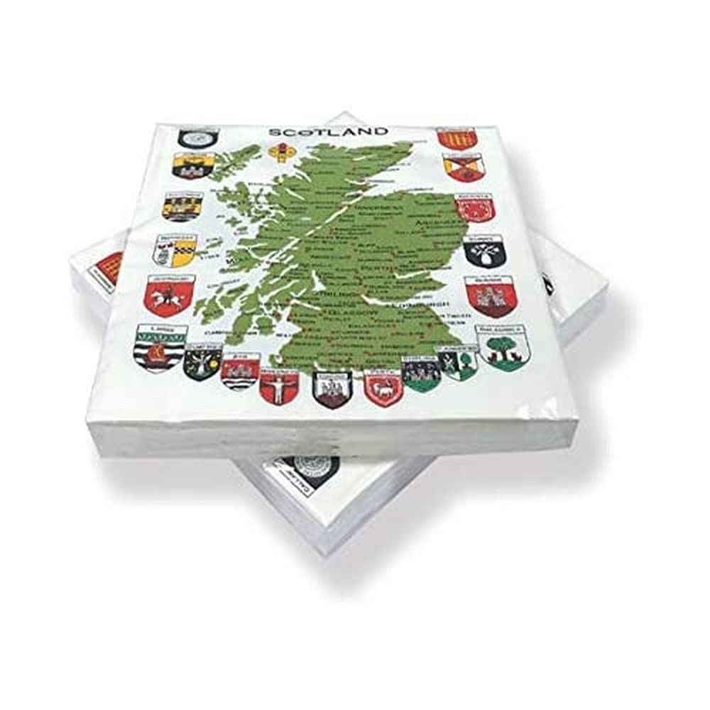 Map Of Scotland Paper Napkins (20) - Country Ways