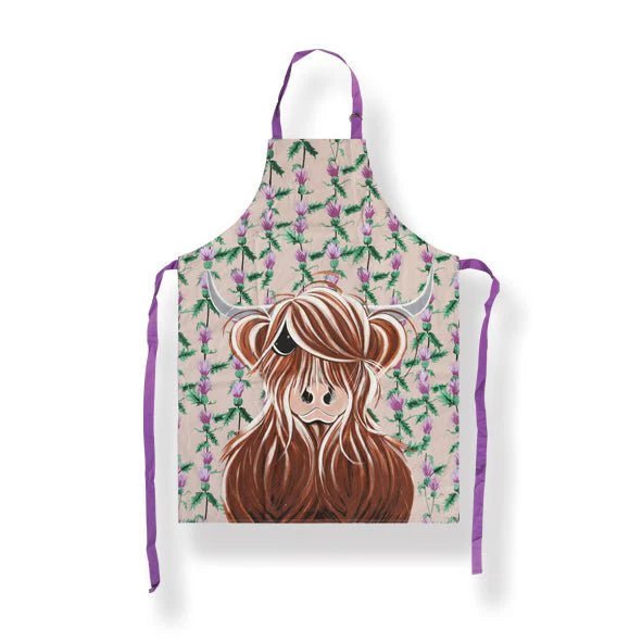 McMoo Miss Thistle Cotton Apron - Country Ways