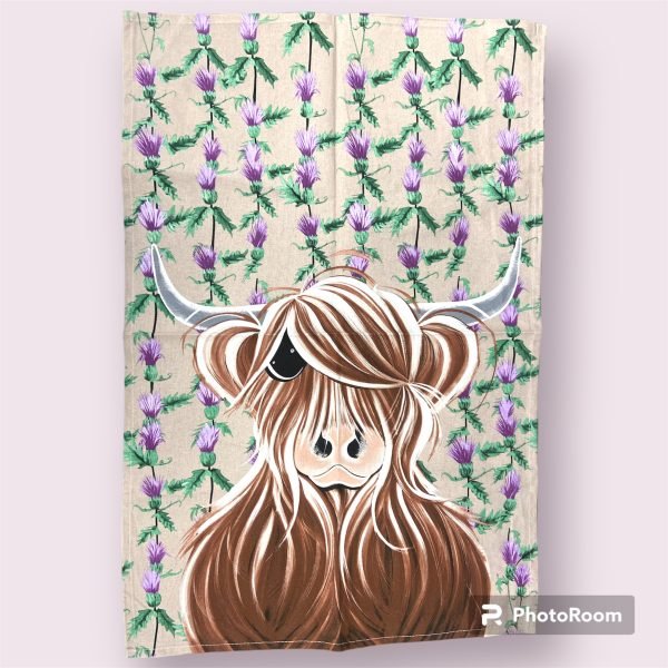 McMoo Miss Thistle Tea Towel - Country Ways