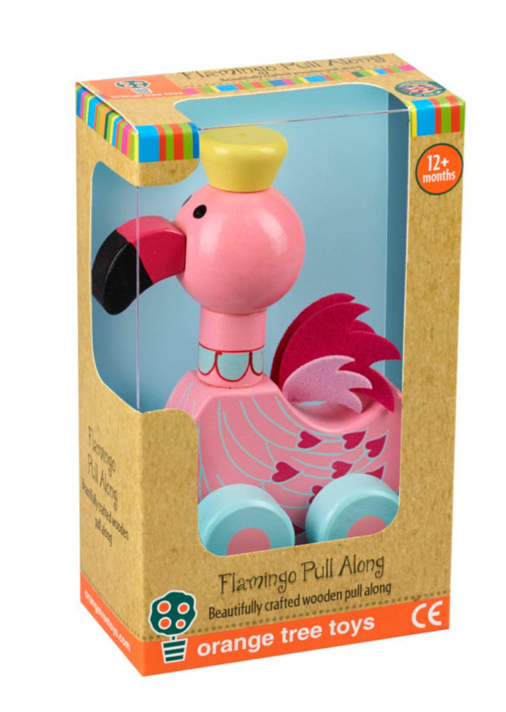 Orange Tree Toys Flamingo Pull Along - Country Ways