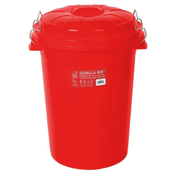 Red Gorilla Bin with Clip Lid - Country Ways