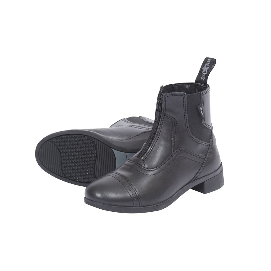 Saxon Syntovia Junior Zip Up Jodhpur Boots - Country Ways