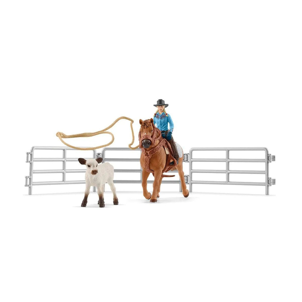 Schleich Farm World Cowgirl Team Roping Fun - Country Ways